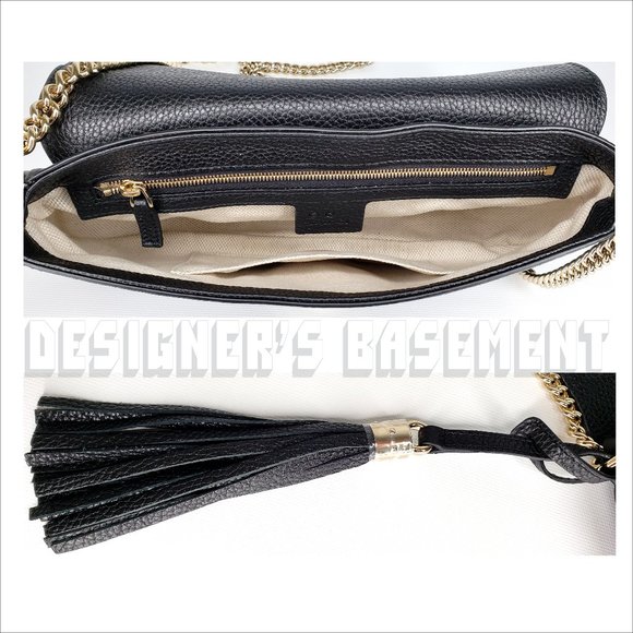 GUCCI blk SOHO Interlocking G Crossbody Tassel bag - Picture 8 of 8